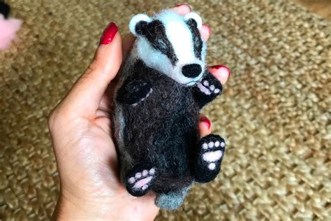 PDF FILES pattern Realistic Sleeping Baby Badger Needle | Etsy