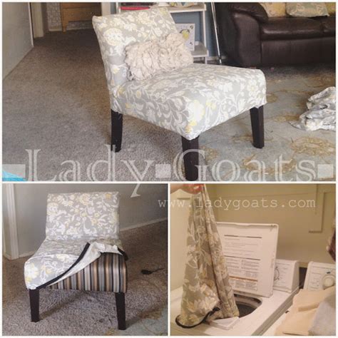 Lady Goats: DIY Slipper Chair Slipcover Without a Template