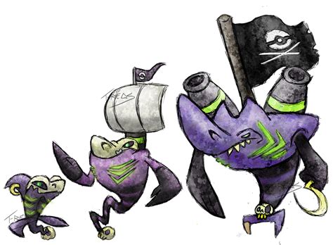 Pirate Shark Fakemon by T-Reqs on DeviantArt