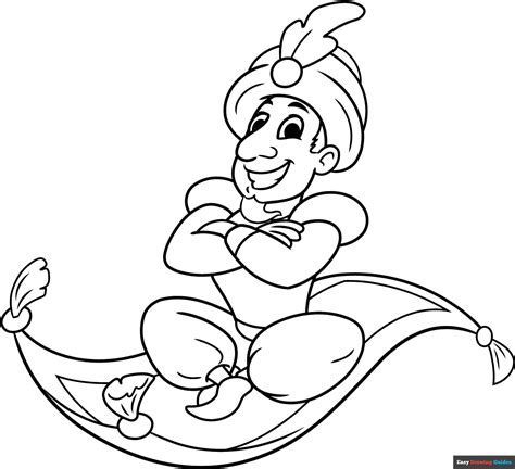 Magic Carpet Ride Coloring Page | Easy Drawing Guides