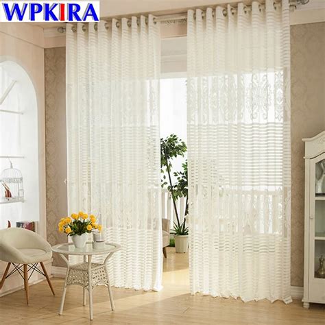 Luxury Net Mesh Curtains Embroidered White Elegant Curtains Living Room Balcony Tulle European ...