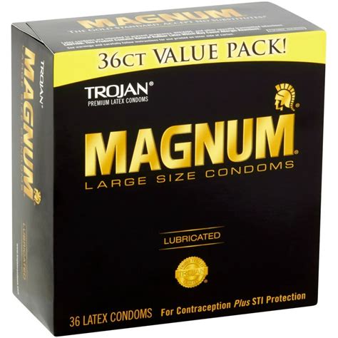 TROJAN Magnum Lubricated Latex Large Size Condoms, 36 ea - Walmart.com ...