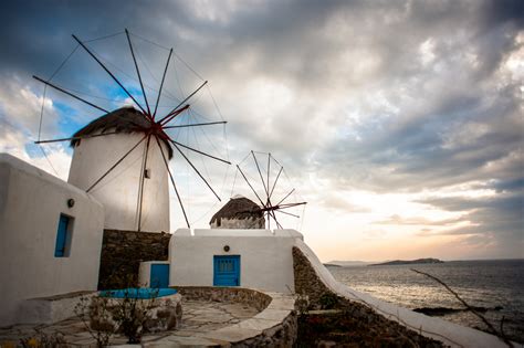 File:Windmills of the Mykonos Island, Chora. Cyclades, Agean Sea ...