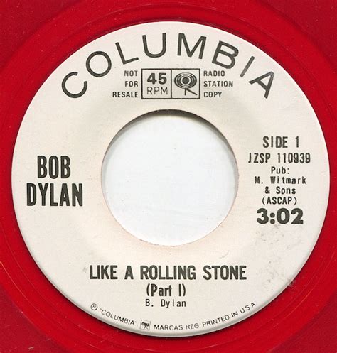 Bob Dylan – Like A Rolling Stone (1965, Red, Vinyl) - Discogs