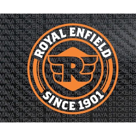 Royal enfield since 1901 logo sticker in Dual Color | Royal enfield ...