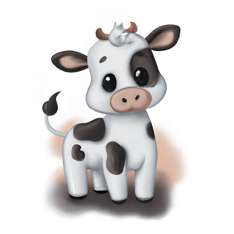 Cute Baby Cow Digital Graphic · Creative Fabrica