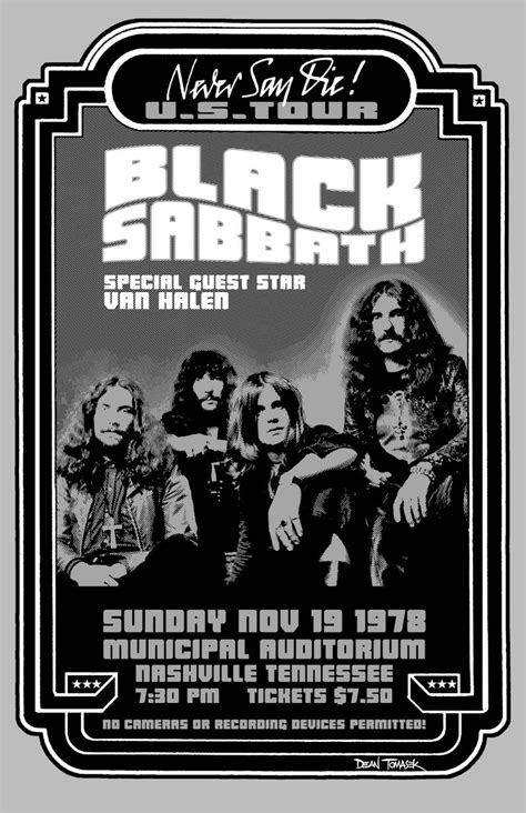 Black Sabbath 1978 Tour Poster | Etsy