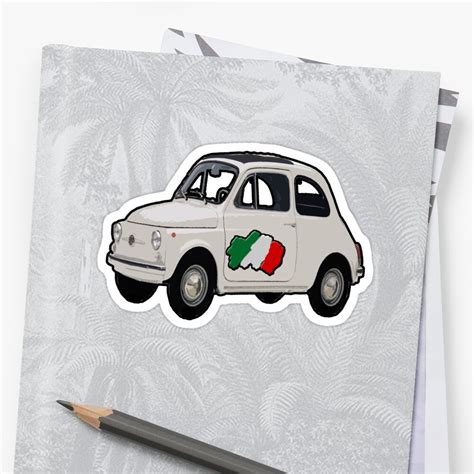 "Fiat 500" Sticker by VittorioIlMagat | Redbubble