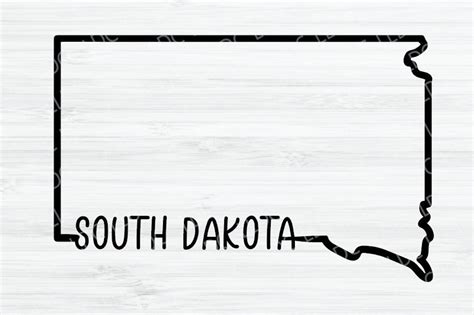 South Dakota Outline SVG. South Dakota Svg. South Dakota Vector File ...