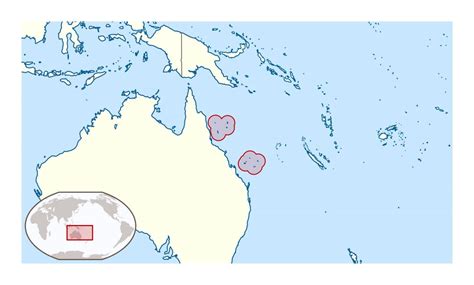 Large location map of Coral Sea Islands | Coral Sea Islands | Oceania | Mapsland | Maps of the World