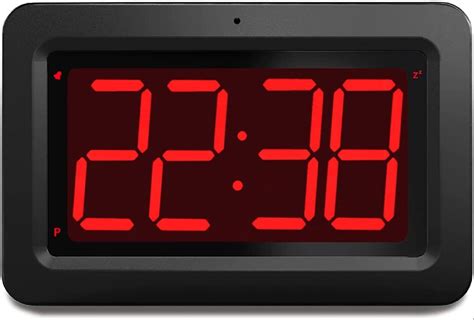 Latitude Run® Digital Wall Clock , Battery Operated, Led Large Display, Two D-Type Batteries Can ...