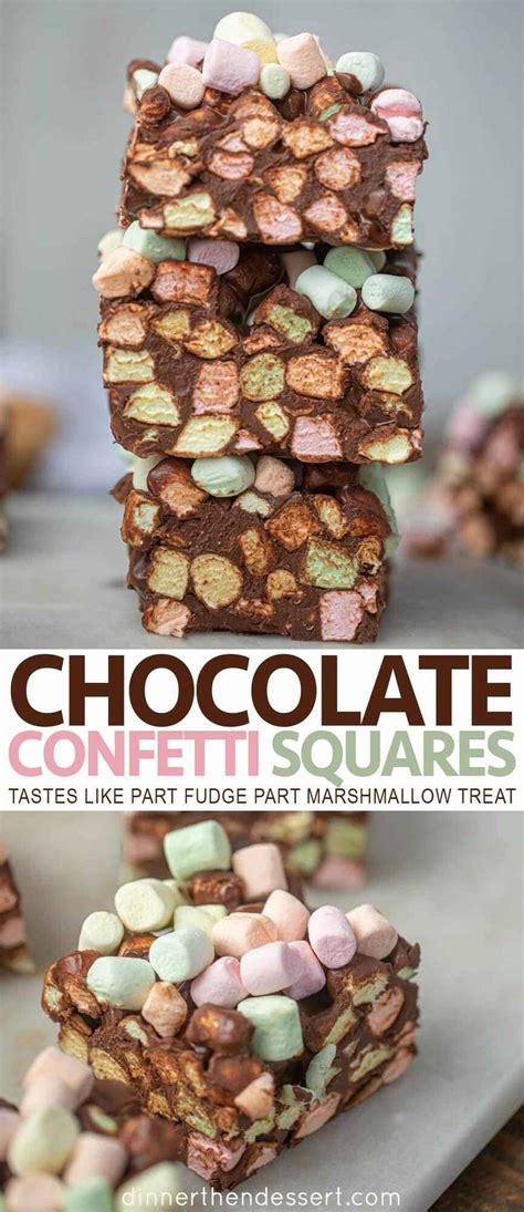 Chocolate Confetti Squares - Dinner, then Dessert