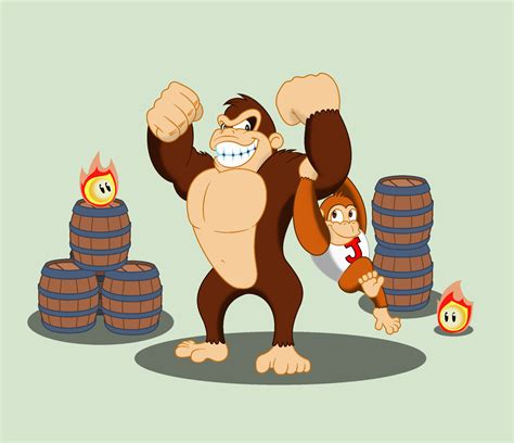 Cranky Kong and Donkey Kong Jr. by BBBHuey on DeviantArt