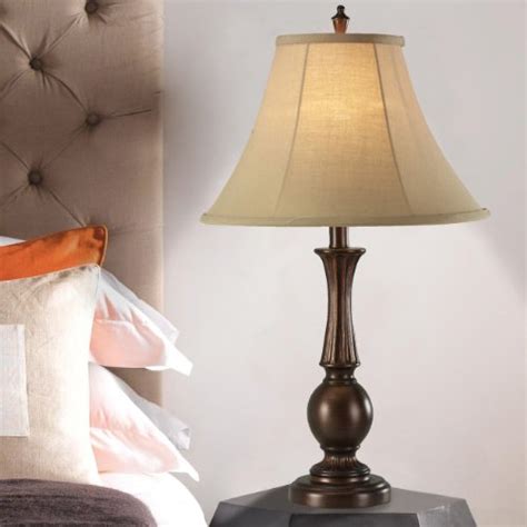 Home Source Industries LMP12577 Modern Table Lamp with Linen Colored ...