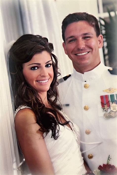 PHOTO Ron DeSantis In A Navy Uniform With His Beautiful Bride When He Was Younger