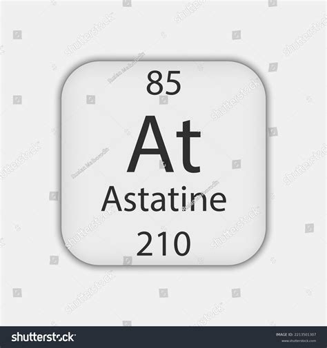 Astatine Symbol Chemical Element Periodic Table Stock Vector (Royalty ...