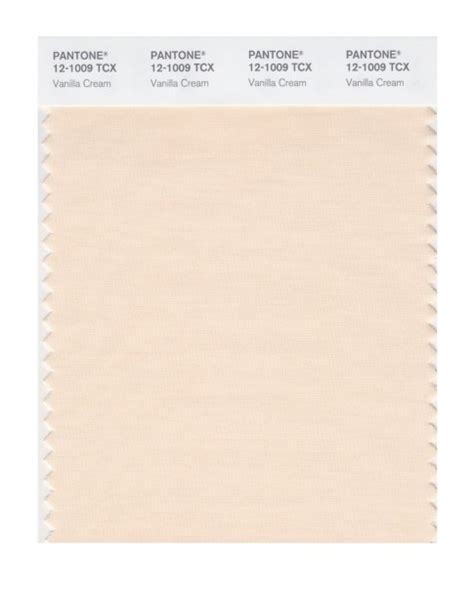 Pantone 12-1009 TCX Swatch Card Vanilla Cream – Design Info