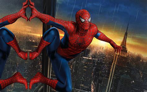 Spider Man Climbing Building Comic Wallpaper