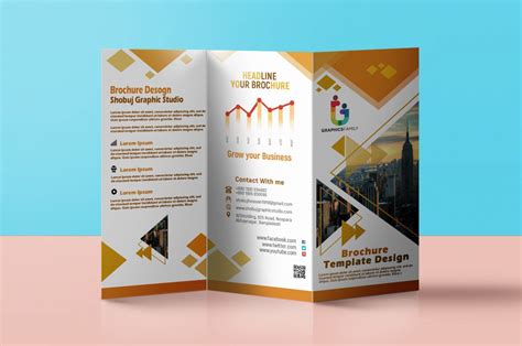 Modern Tri Fold Brochure Design Free PSD – GraphicsFamily