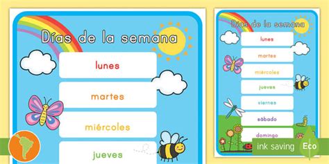 FREE! - Carteles: Los días de la semana (teacher made)