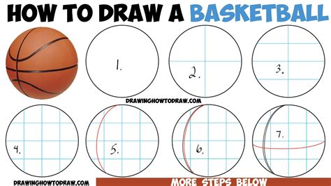 How to Draw a Basketball in Easy Step by Step Drawing Tutorial - How to ...