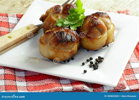 Chicken Paupiette Cooked in a Table Stock Photo - Image of plate ...