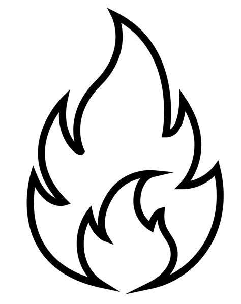 Flame Free Coloring Page - Free Printable Coloring Pages