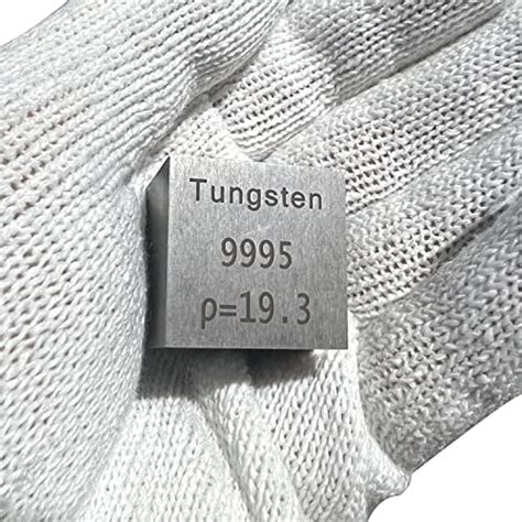 The 1 inch Pure Metal Tungsten Density Cube for Element Collections Lab Experiment Material ...