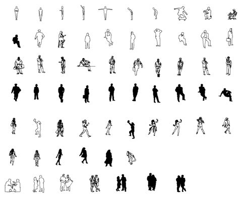 Human AutoCAD block drawing in dwg file. - Cadbull