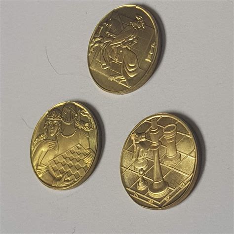 Chess Coin Set 3 Coin Set Chess Collectible - Etsy