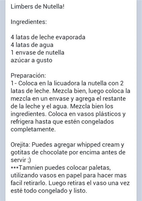 Limbers de Nutella | Boricua recipes, Puerto rico food, Caribbean recipes