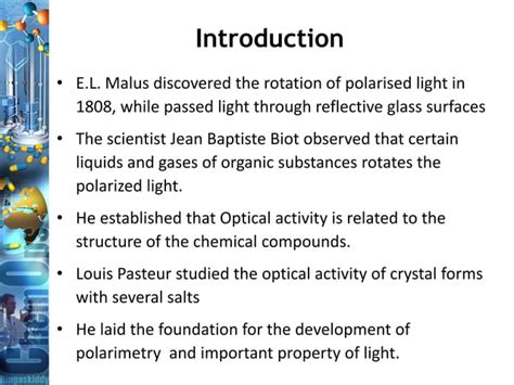 Optical Rotation and Polarimeter by Dr. A. Amsavel