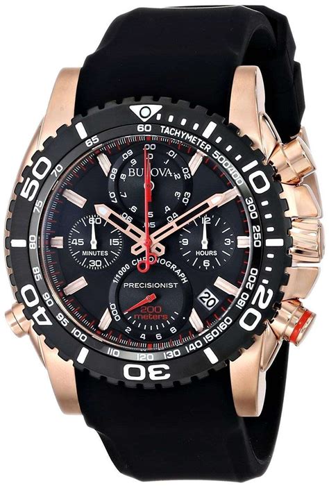 Bulova Precisionist Chronograph Tachymeter 200M 98B211 Men's Watch ...