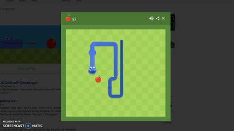 Snake game Google Let's play #1: 50 points - YouTube