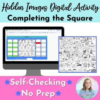 Completing the Square a = 1 b is even Digital Activity Game | TPT