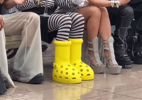 Crocs & MSCHF Debut Big Yellow Boots at Paris Fashion Week - Men's Journal | Sneakers