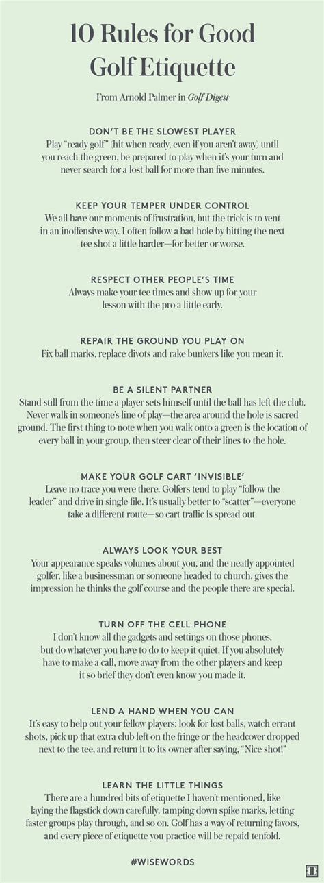 10 Rules for Good Golf Etiquette | Golf tips for beginners, Golf ...