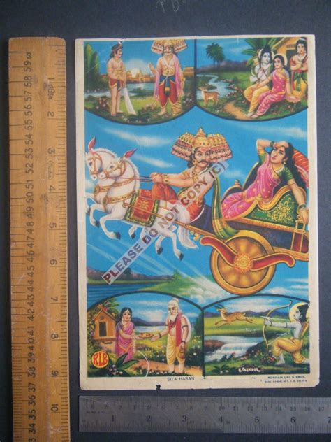 Sita Haran Ravan Ramayana Vintage Indian Mythological | Etsy