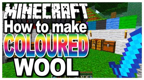 Minecraft - How to make Coloured/Colored Wool - YouTube