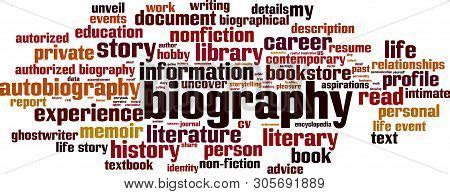 Biography Word Cloud Vector & Photo (Free Trial) | Bigstock