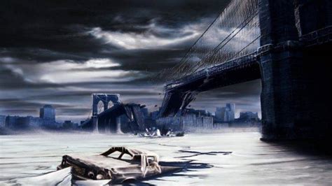 artwork, Apocalyptic, Destruction, City, Brooklyn Bridge, New York City ...