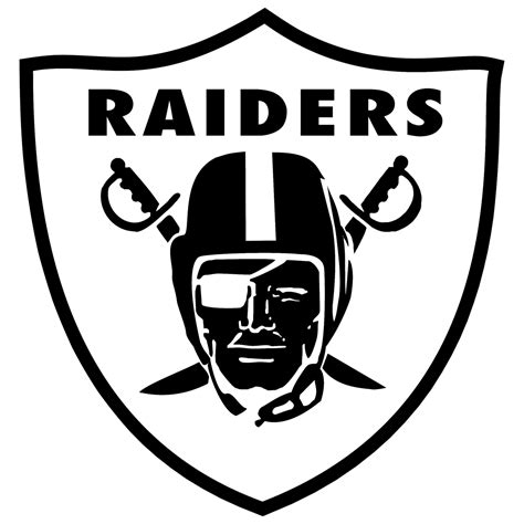 Raiders Logo Black and White – Brands Logos