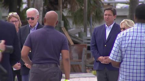 President Joe Biden joins Florida Governor Ron DeSantis meet in Fort ...