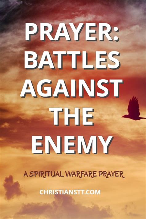 Prayer: Spiritual Warfare Battles Against the enemy | Spiritual warfare ...