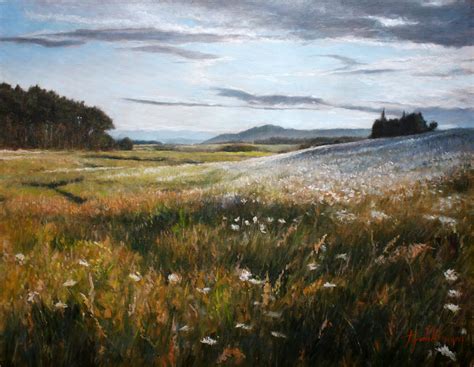 Flowery Fields - Oil Painting - Fine Arts Gallery - Original fine Art ...