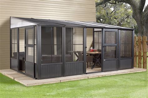 Charleston Aluminum Wall-Mounted Gazebo | Patio gazebo, Patio enclosures, Brick exterior house