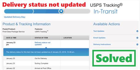 USPS Delivery status not updated - What does this mean? [Solved]