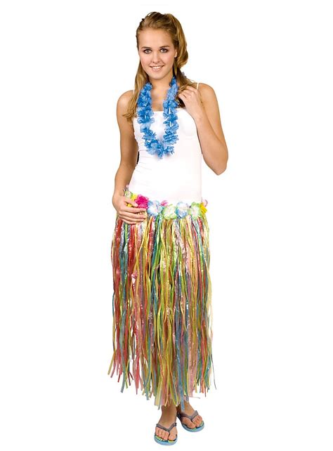 Hula Skirt rainbow Costume - maskworld.com