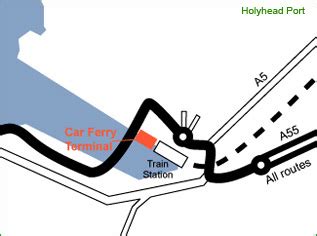 Holyhead port maps - Ferries to Ireland