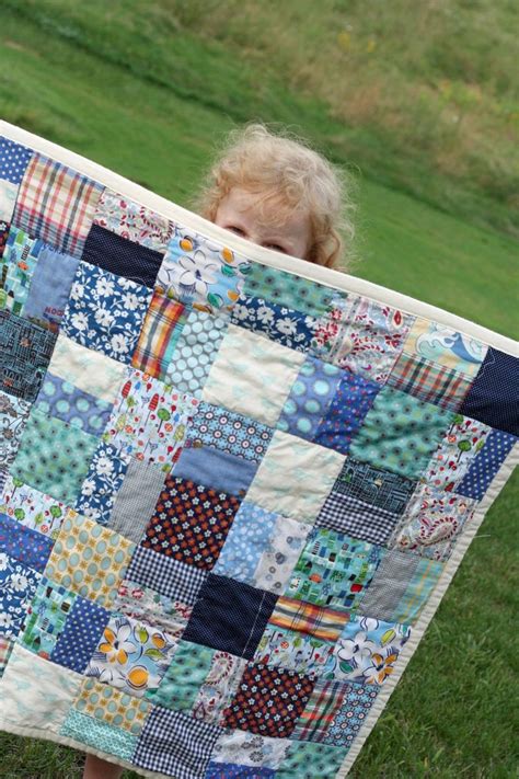 Scrap Color Baby Quilt Tutorial - Gingercake